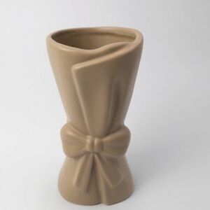 Neutral Tan Ceramic Bow Vase—Target
